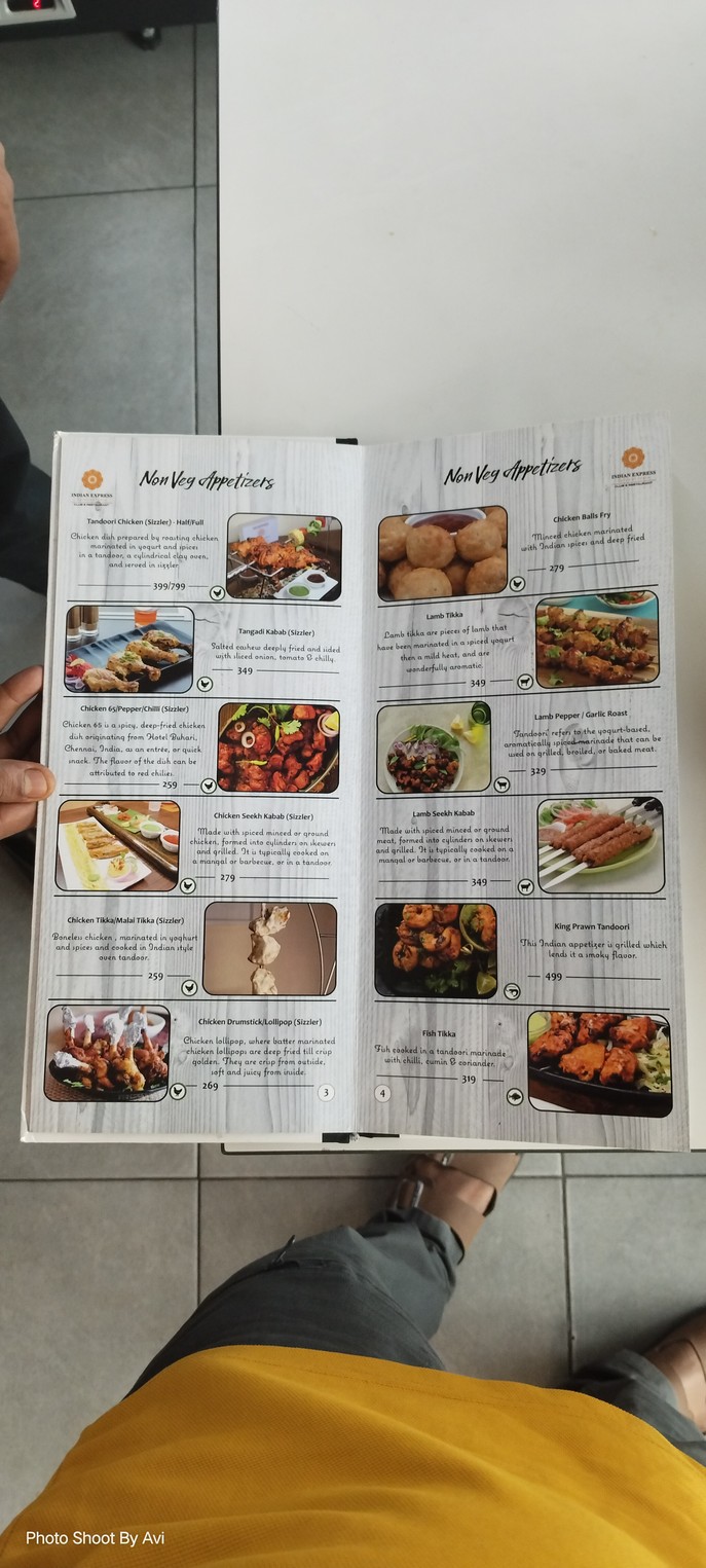 Indian Express menu 2