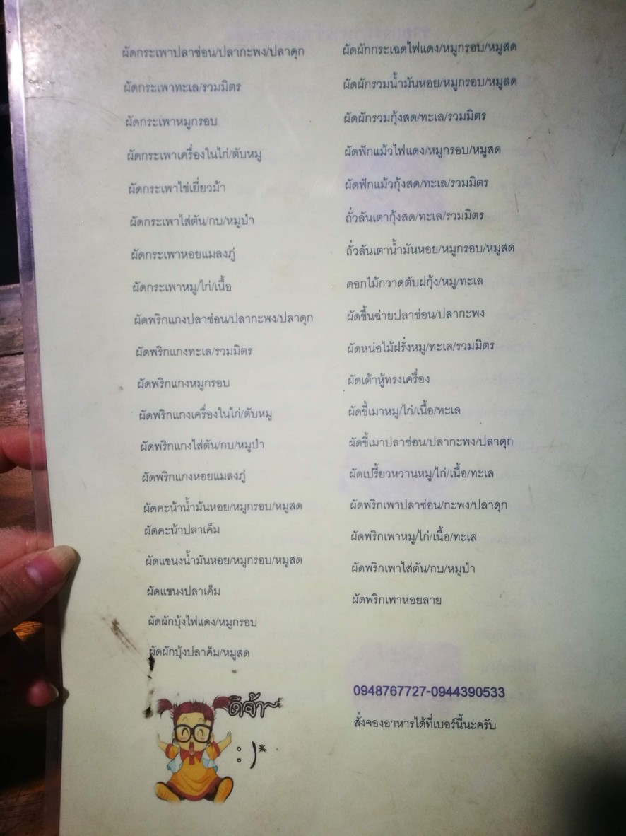 Shān dǐng wèi menu 2