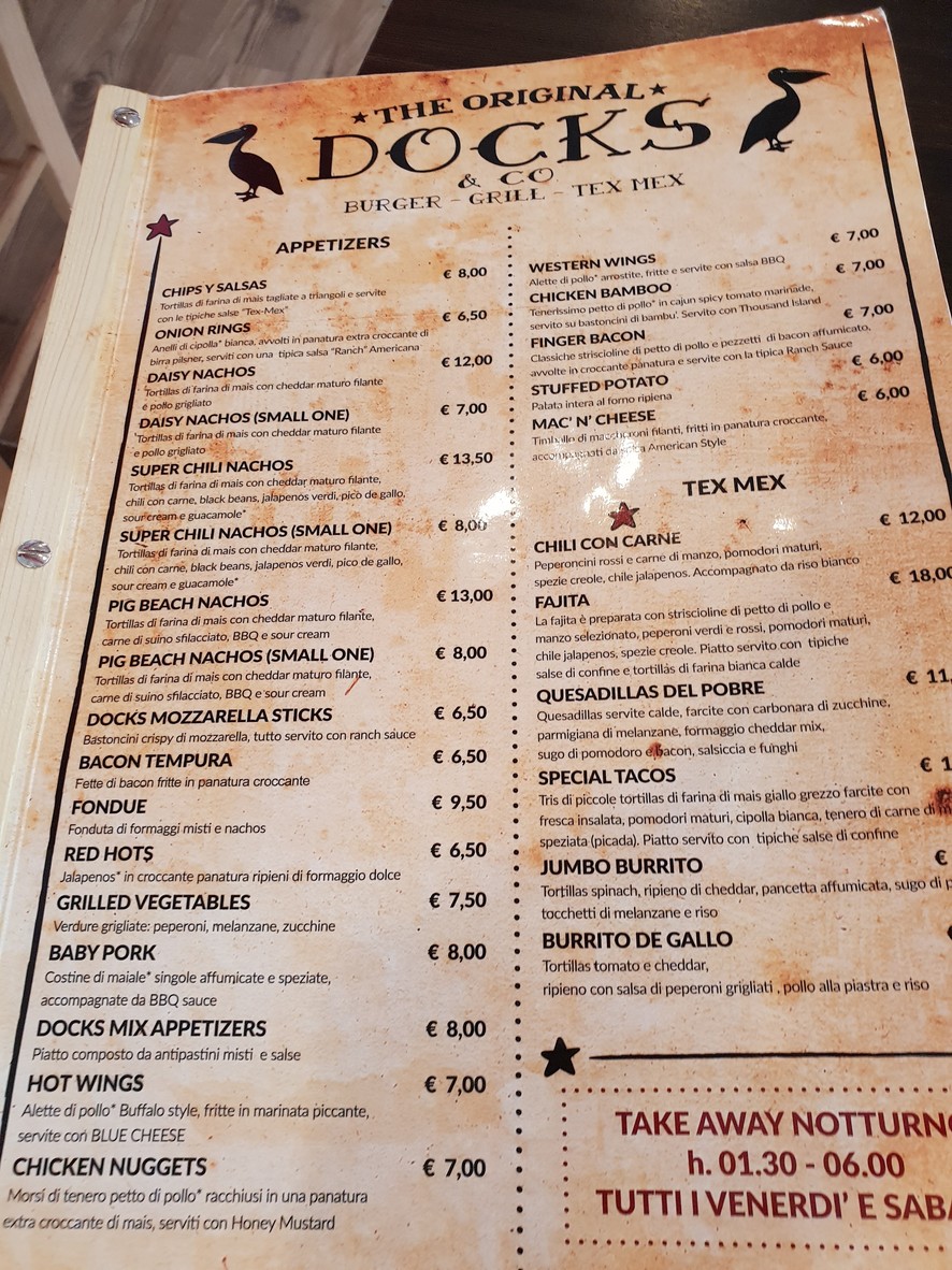 Docks & Co. menu 2