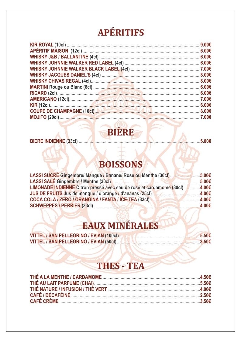 Shri Ganesh menu 6