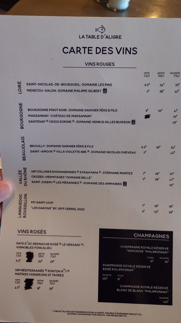 La Table d'Aligre menu 4
