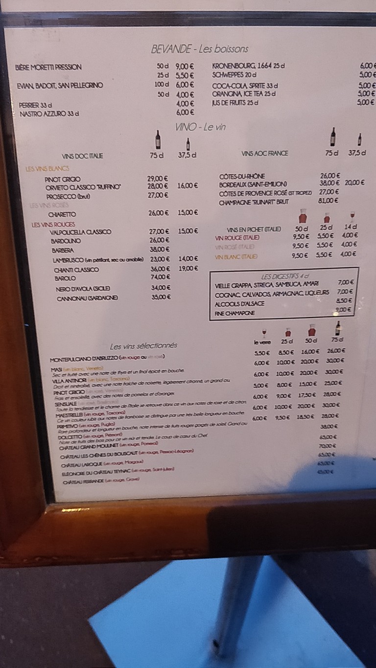 La Maiella menu 4