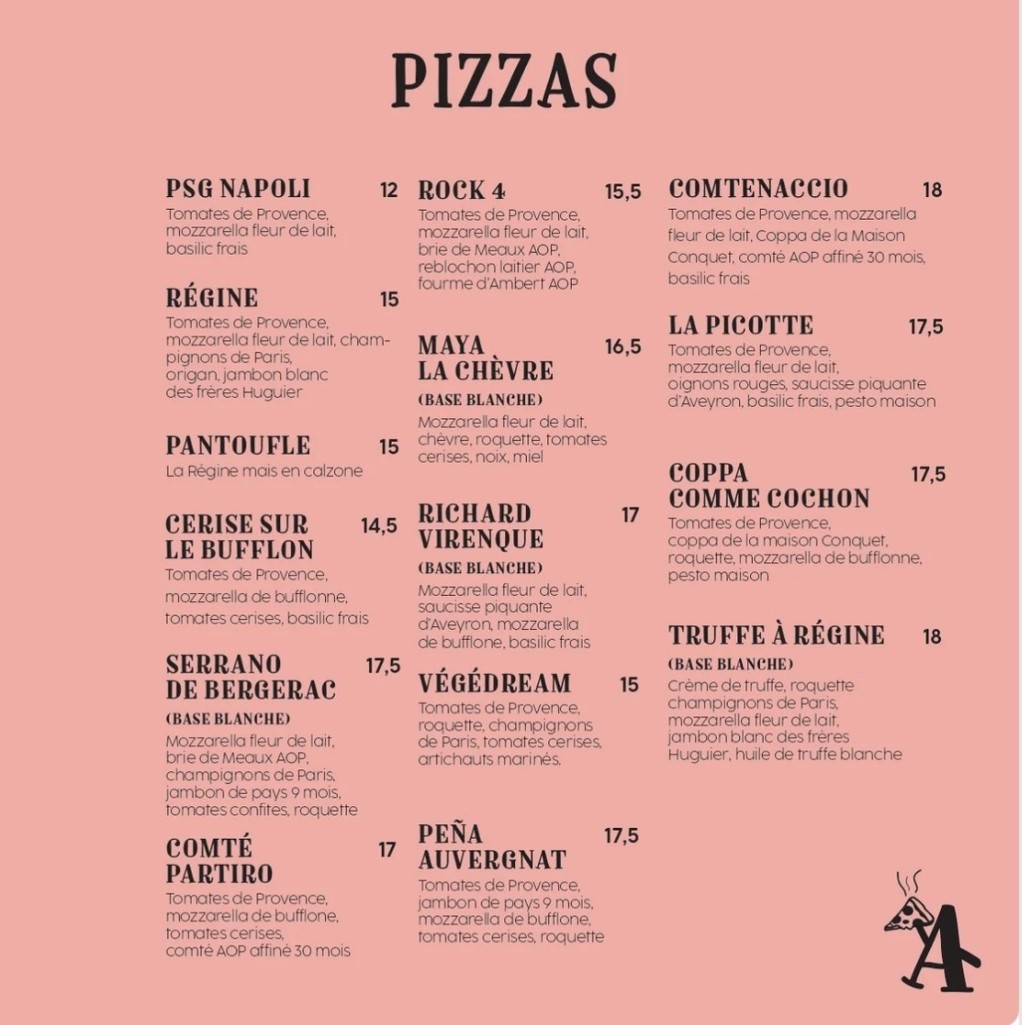 BOTZA - Paris 19 menu 2