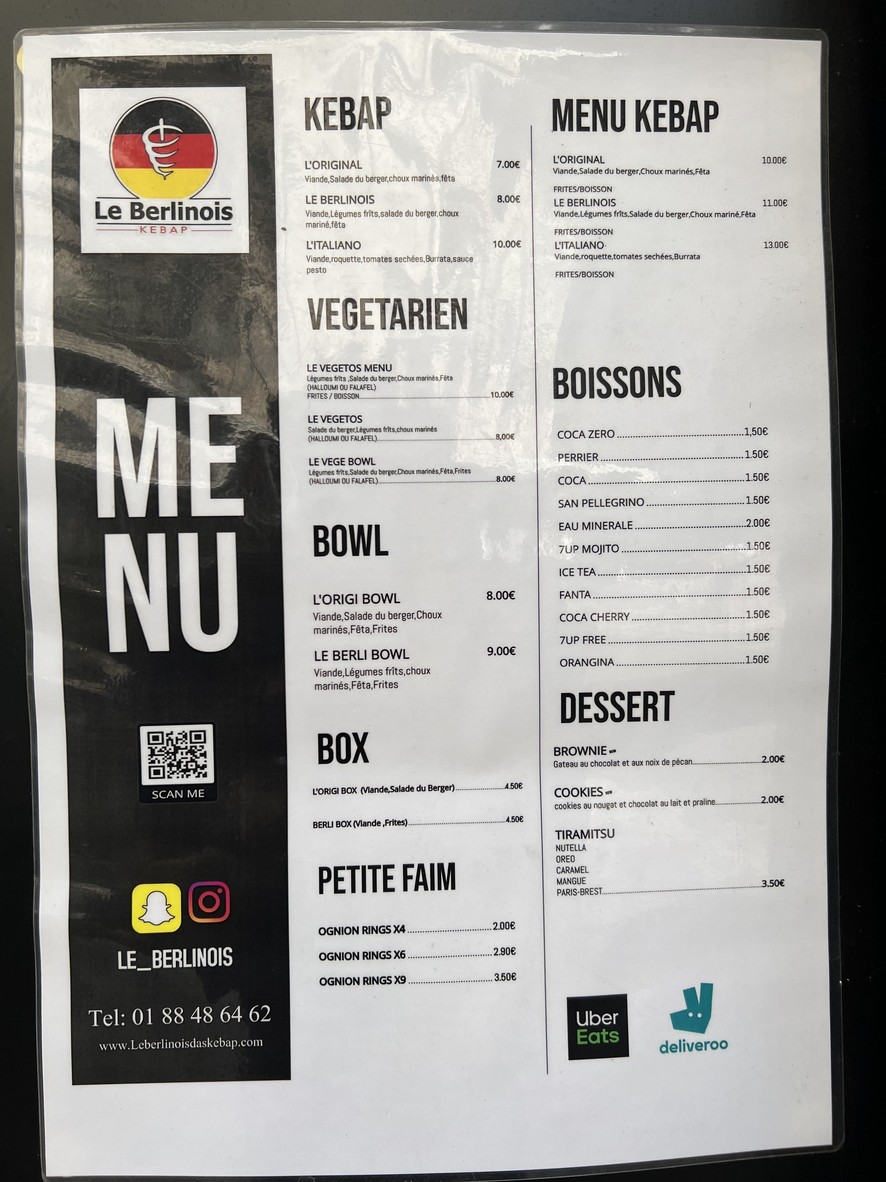 Le Berlinois - KEBAP menu 1