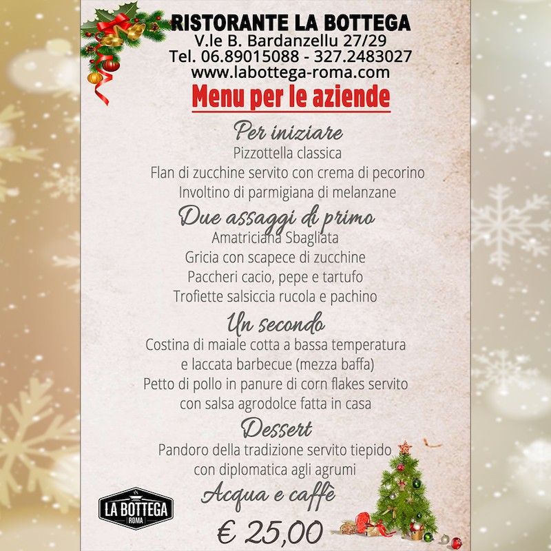 Ristorante La Bottega Roma menu 1