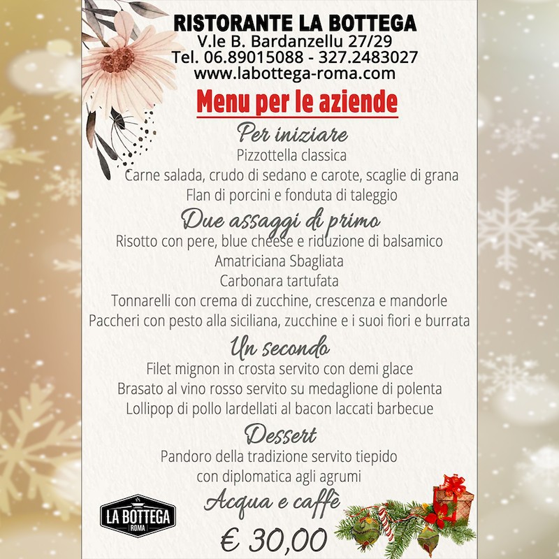 Ristorante La Bottega Roma menu 2