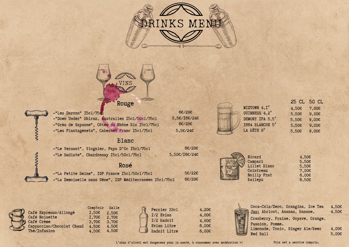 Midtown - Restaurant - Cocktails Bar & Pub Rock menu 4