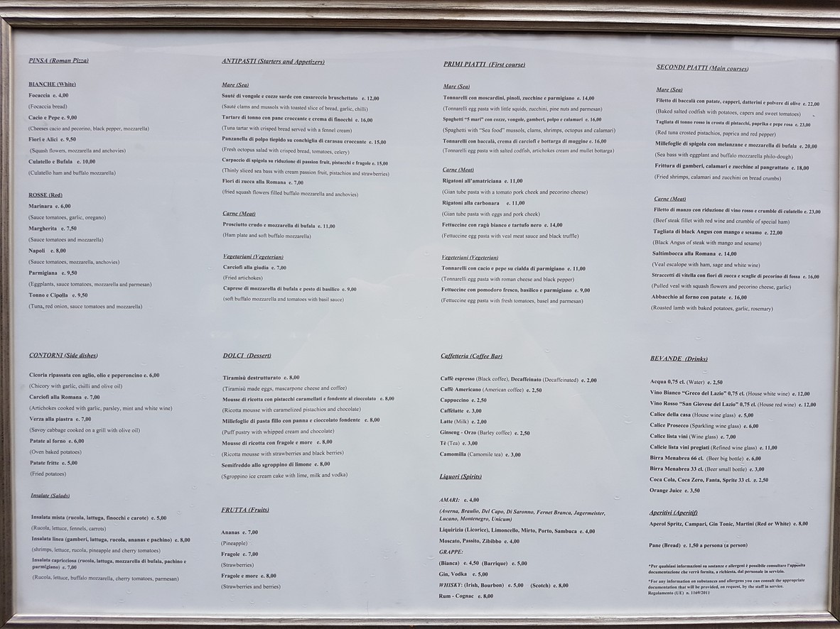Ai Fienaroli menu 1