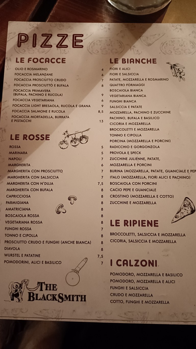 Pub ristorante The Blacksmith menu 2
