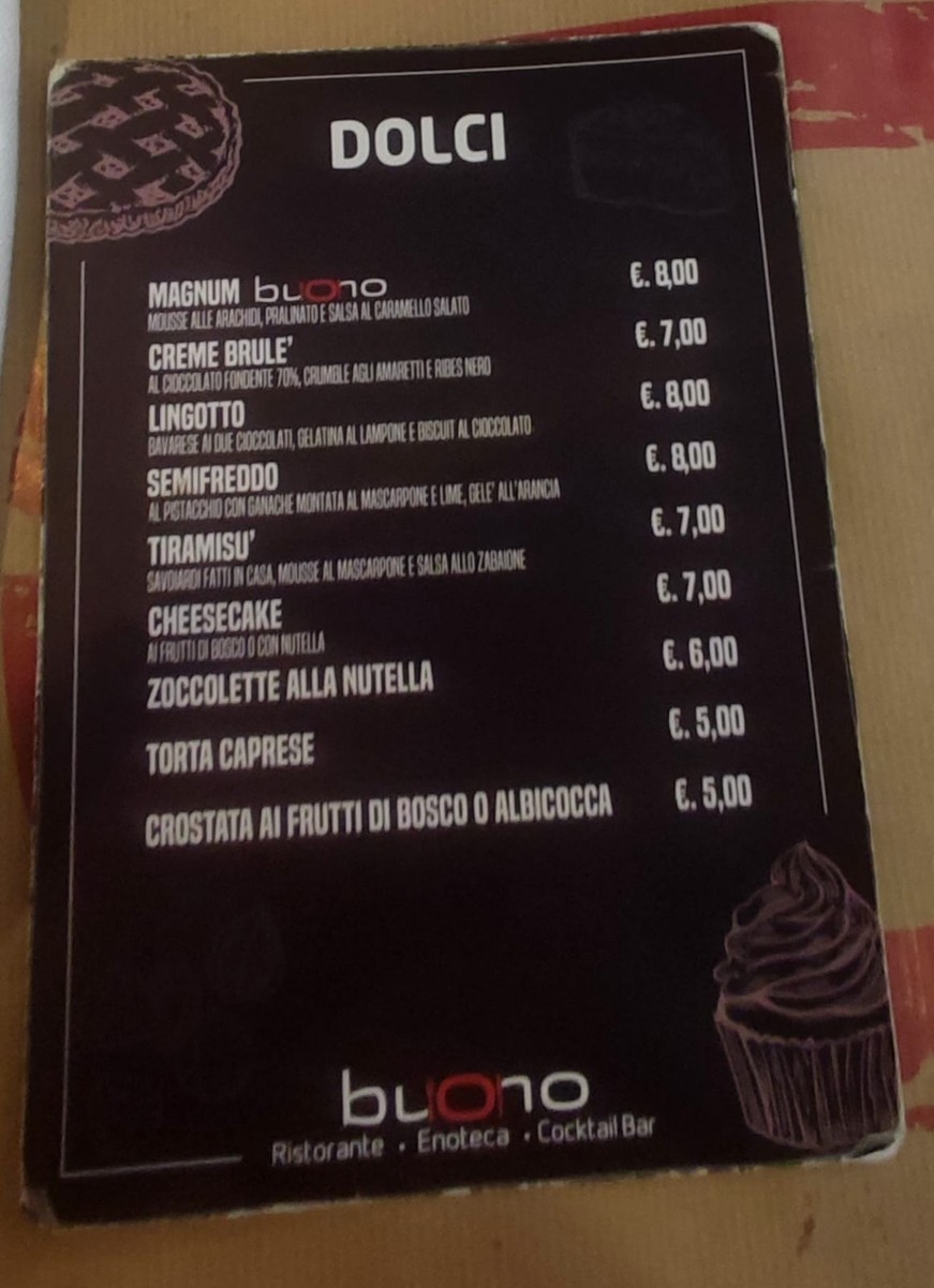 Ristorante Buono Enoteca e Cocktail Bar menu 6
