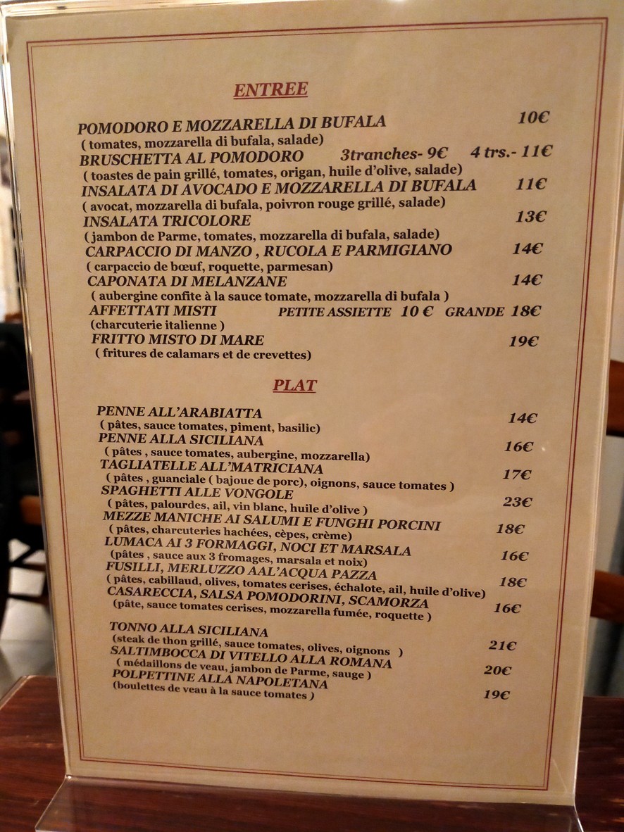 Monterosso menu 2