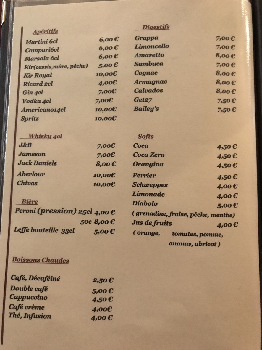 Monterosso menu 4