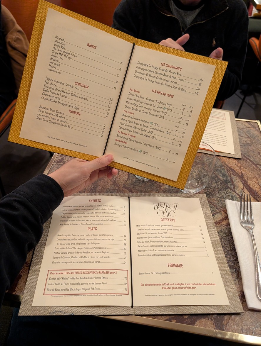 Bistrot Chic menu 4
