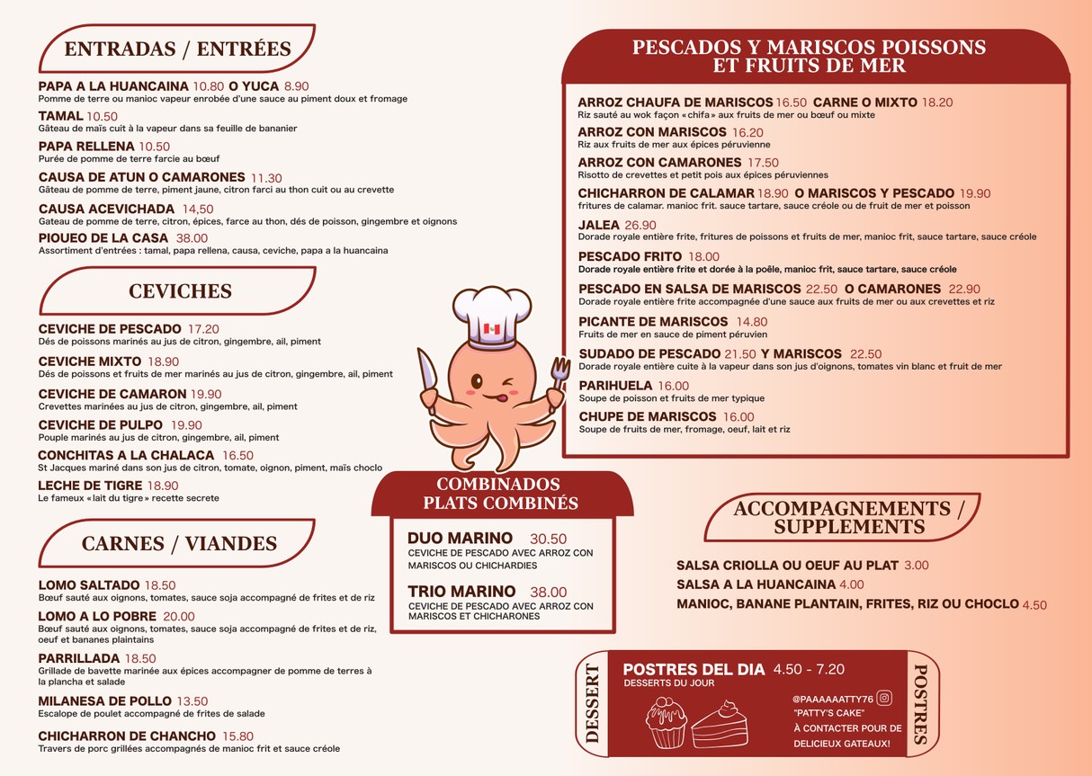 El Pulpo menu 1