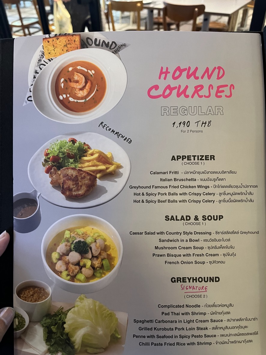 Greyhound Cafe' menu 2