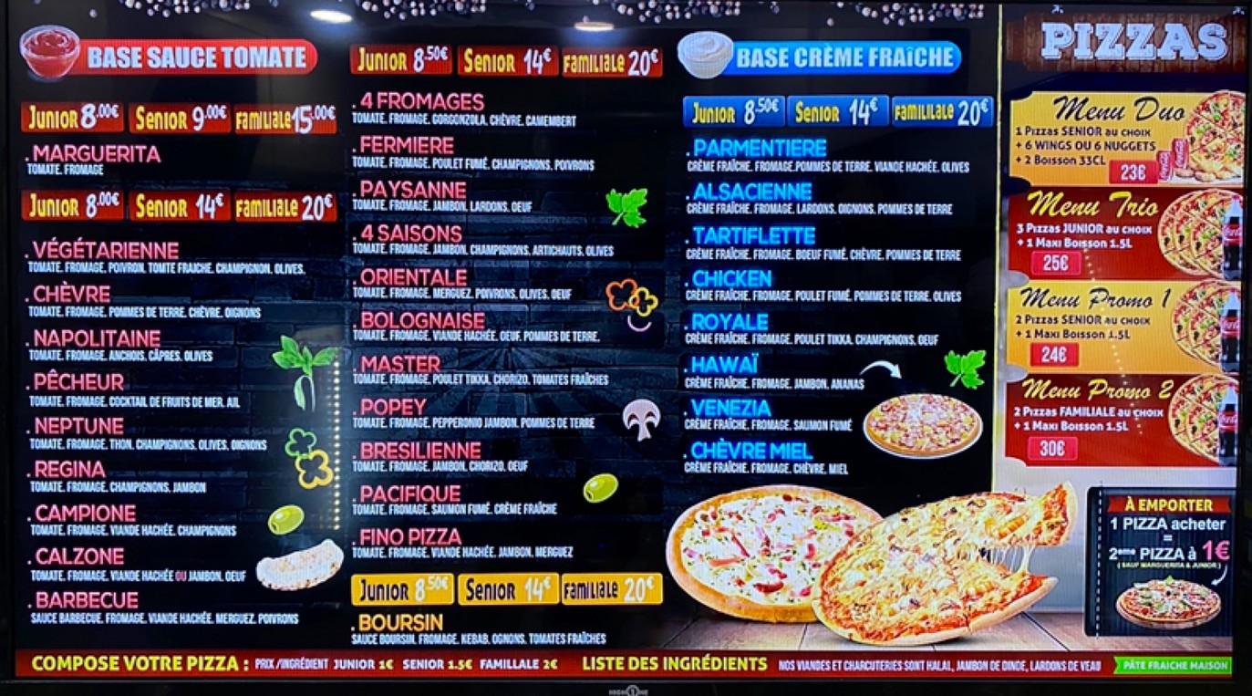 FINO PIZZA menu 1