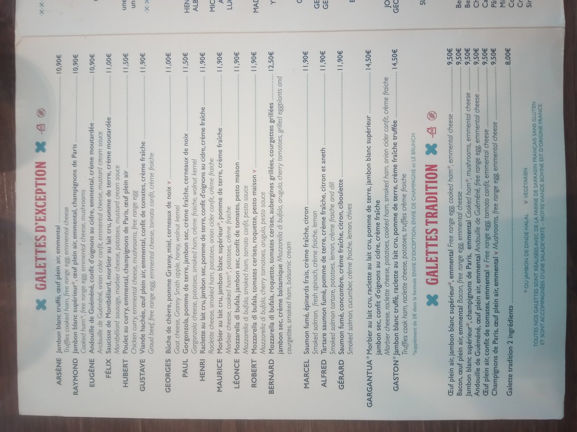 Creperie - L'Atelier Artisan Crêpier - Dôme menu 2