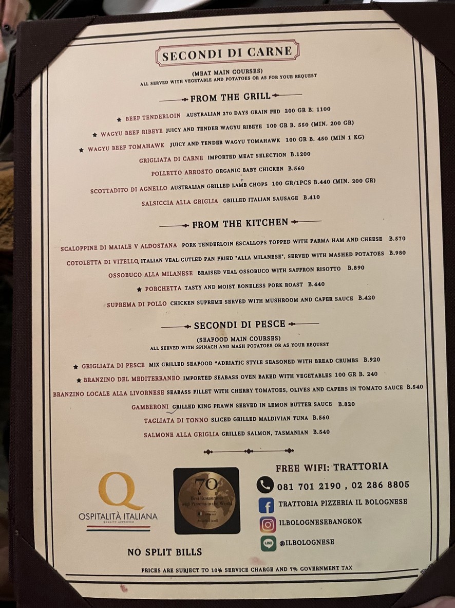 Il Bolognese menu 4