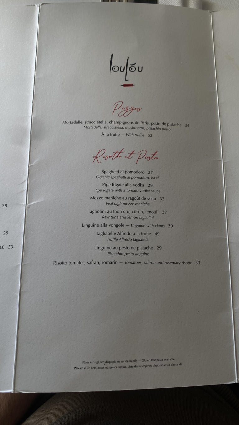 Loulou menu 3