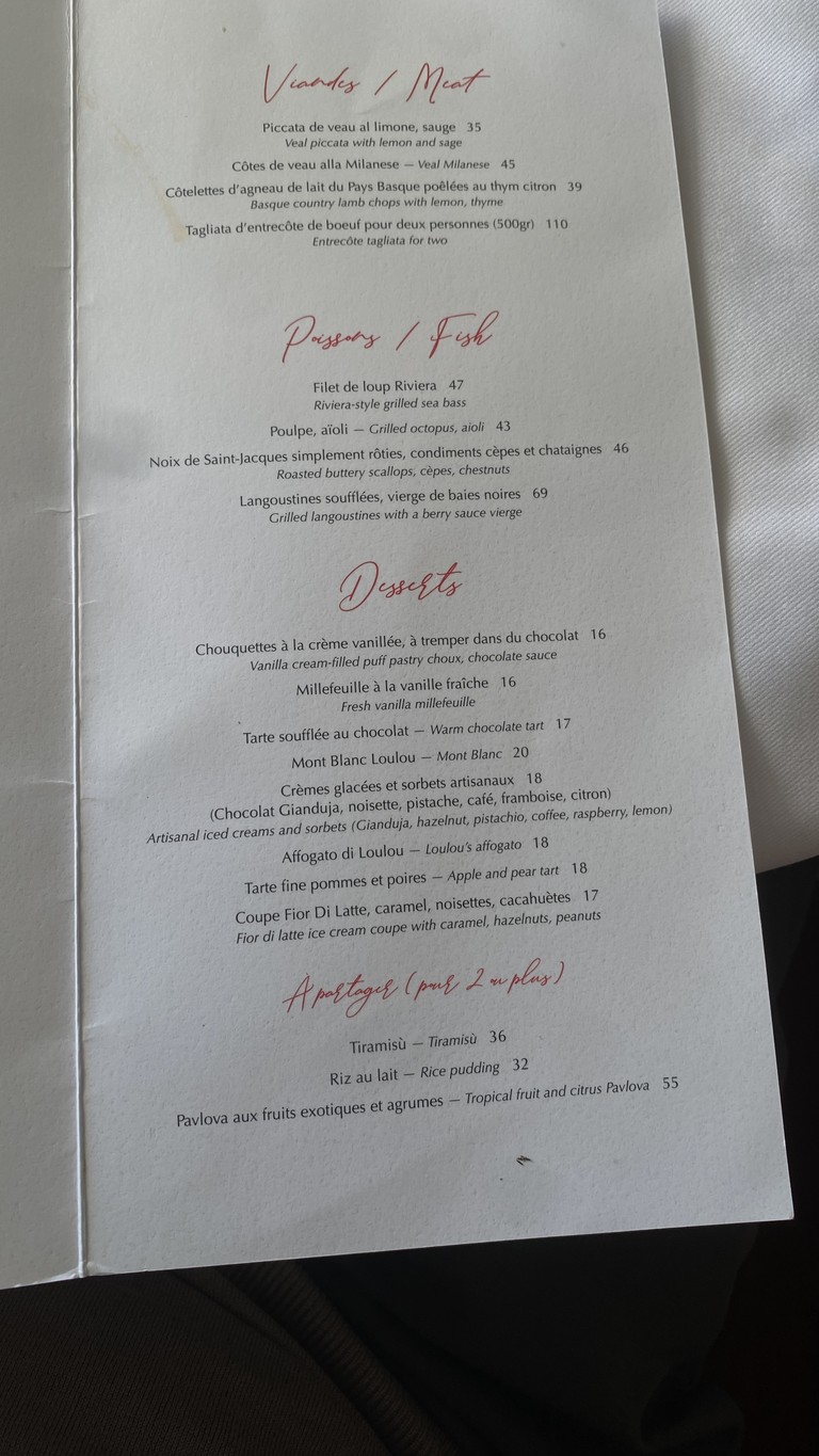 Loulou menu 4