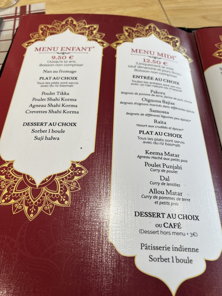 Bharati menu 1