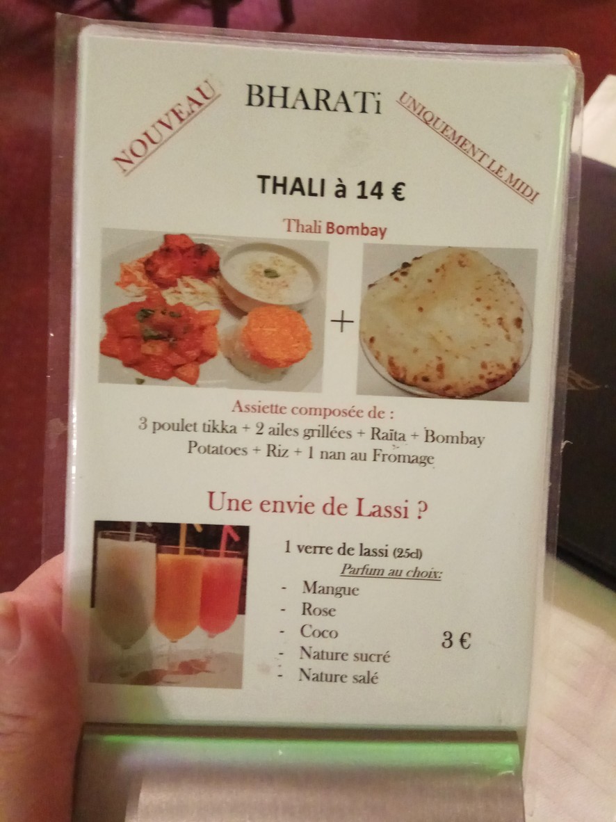 Bharati menu 3