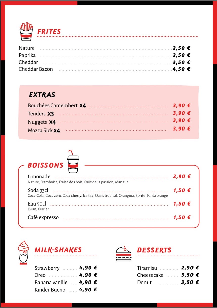 MAITRE SMASH menu 2