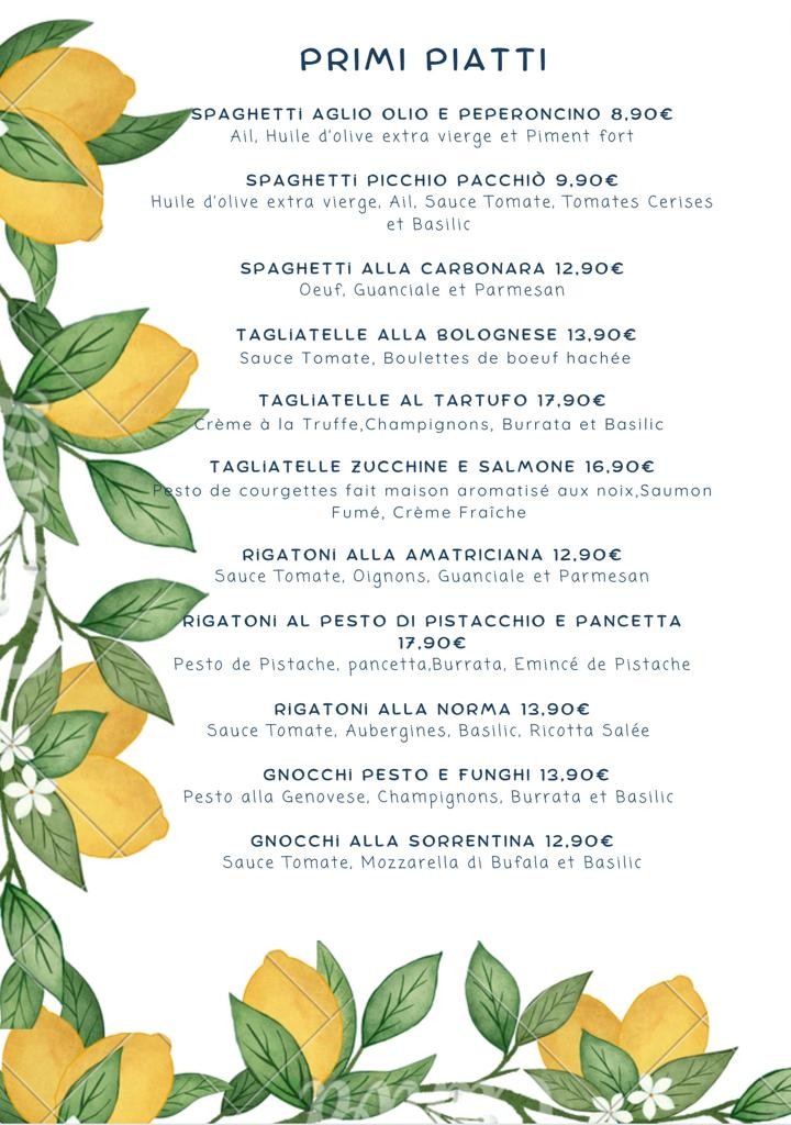 Trattoria Golosino menu 2
