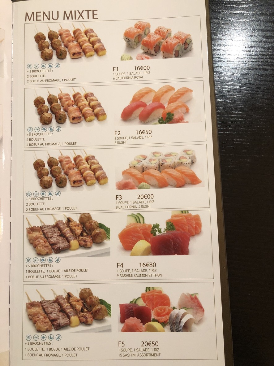 SUSHI OSAKA menu 2