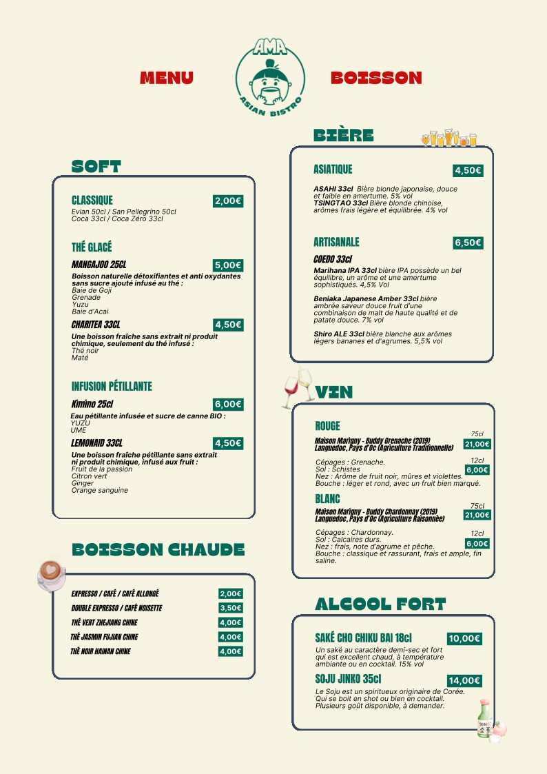 AMA Asian Bistro menu 3