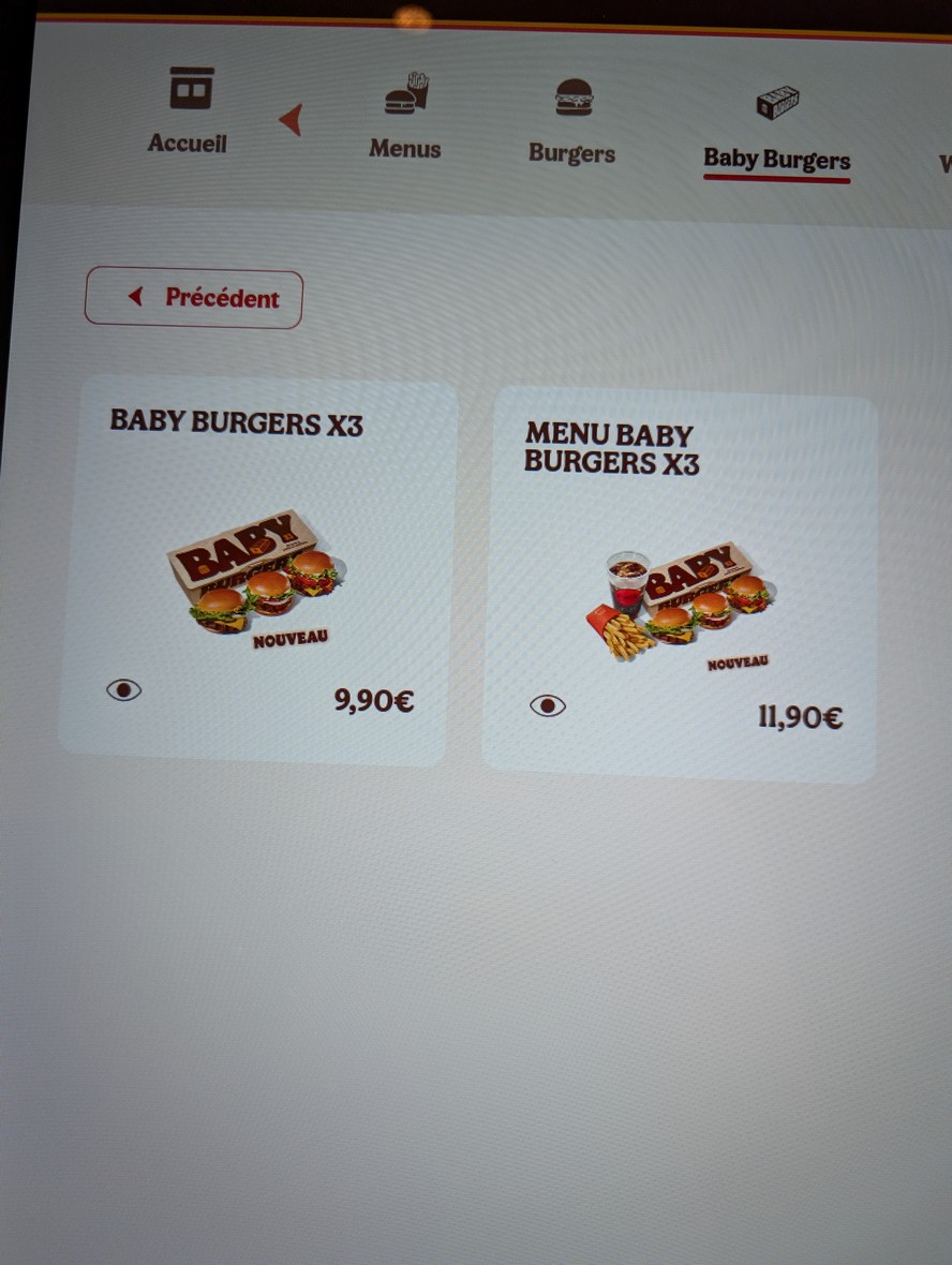 Burger King menu 1