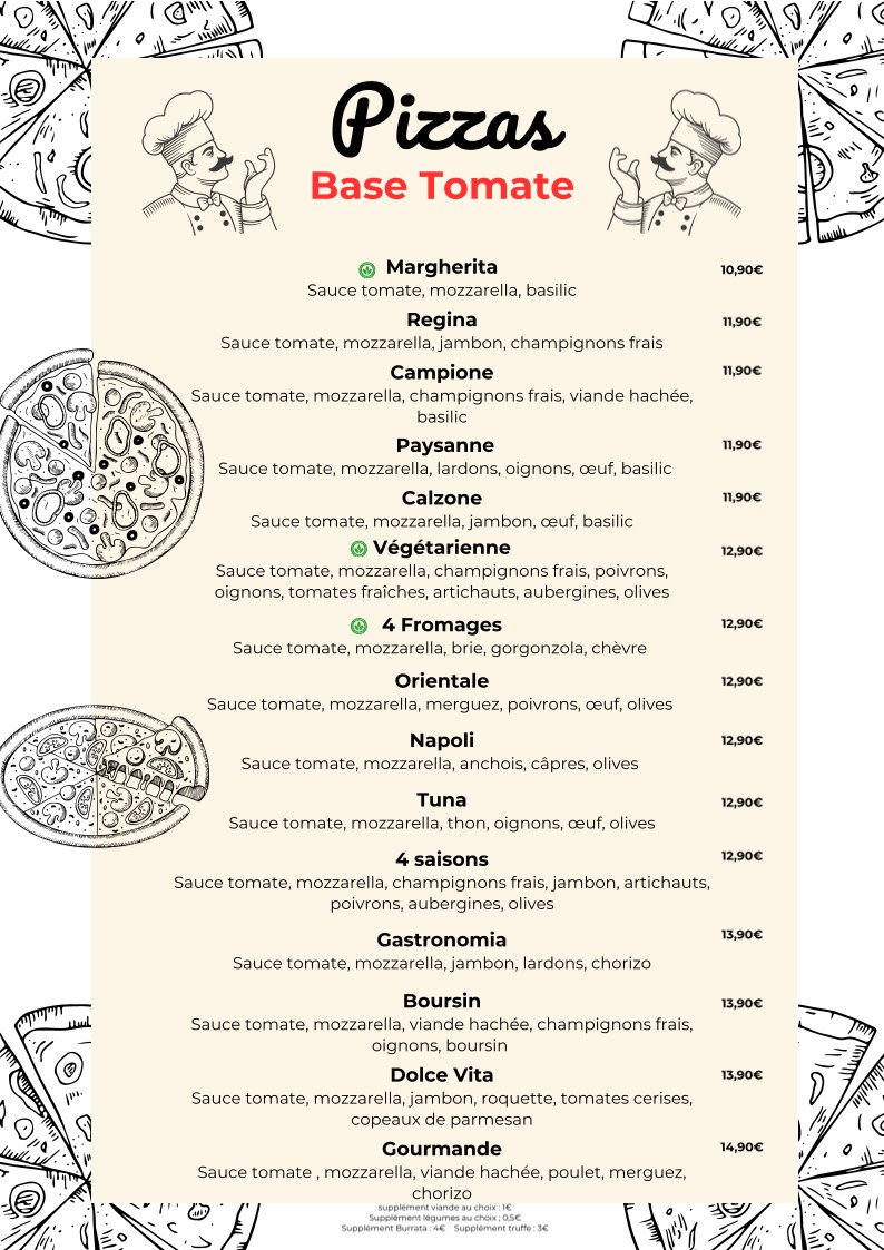 Restaurant Pizzeria O'Fresco menu 1