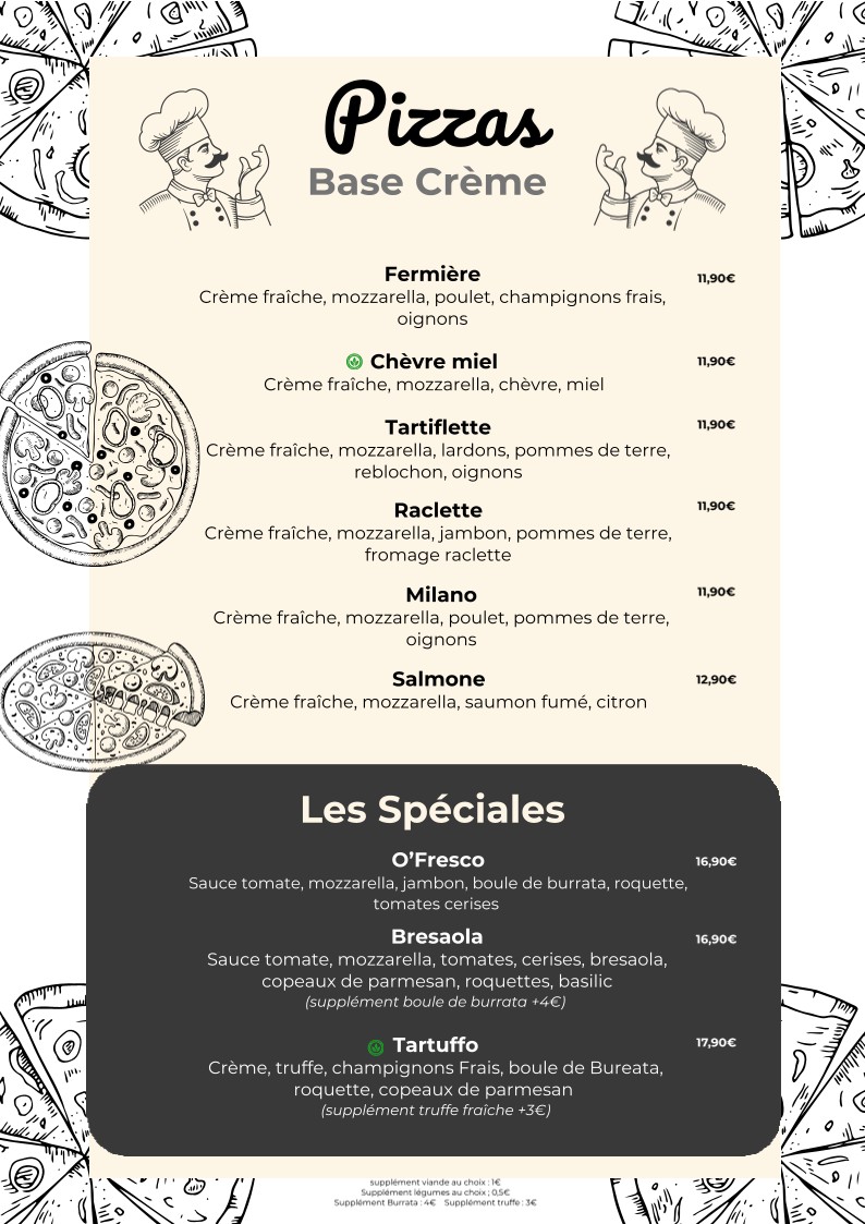 Restaurant Pizzeria O'Fresco menu 2