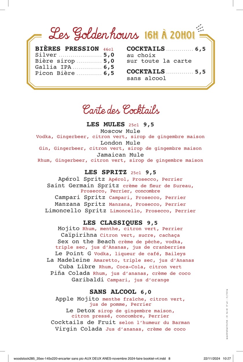 Aux Deux Ânes menu 4