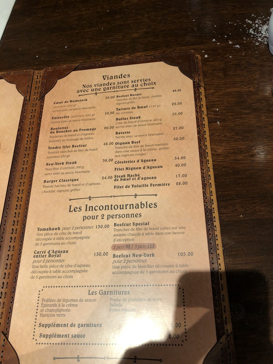 Beef Cut menu 3