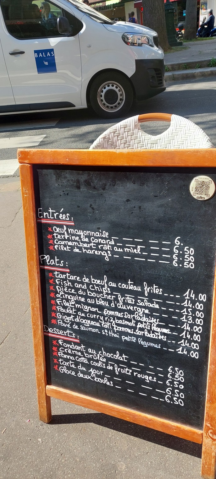 Le Poliveau menu 1