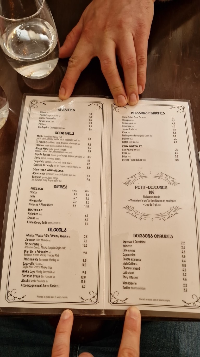 L'Angle Babylone menu 2