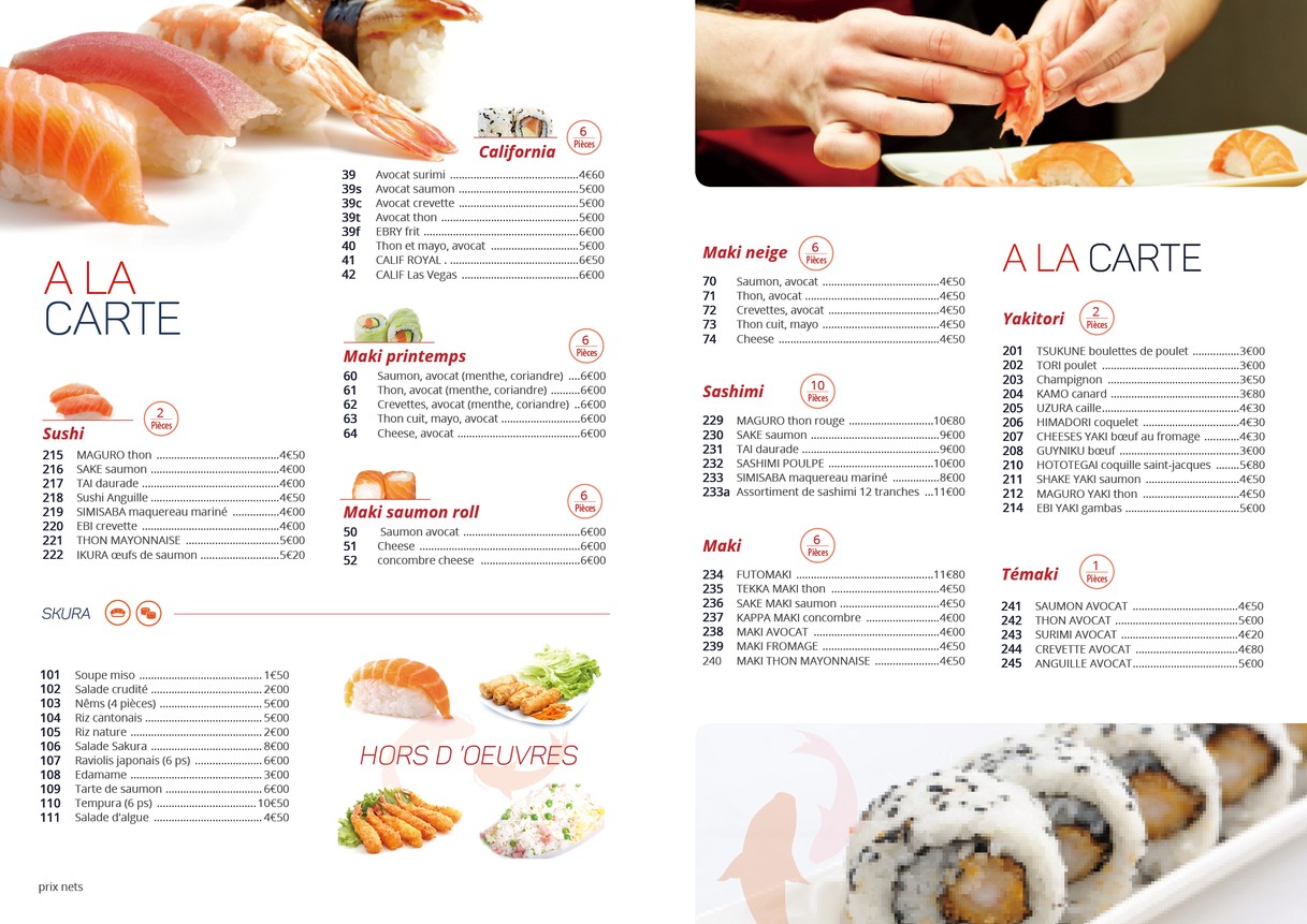 Sakura menu 3