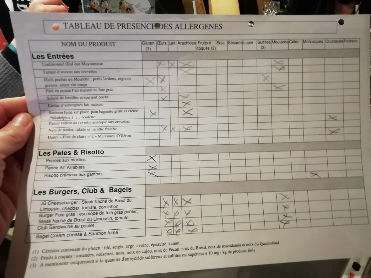 Brasserie Jean-Baptiste menu 1