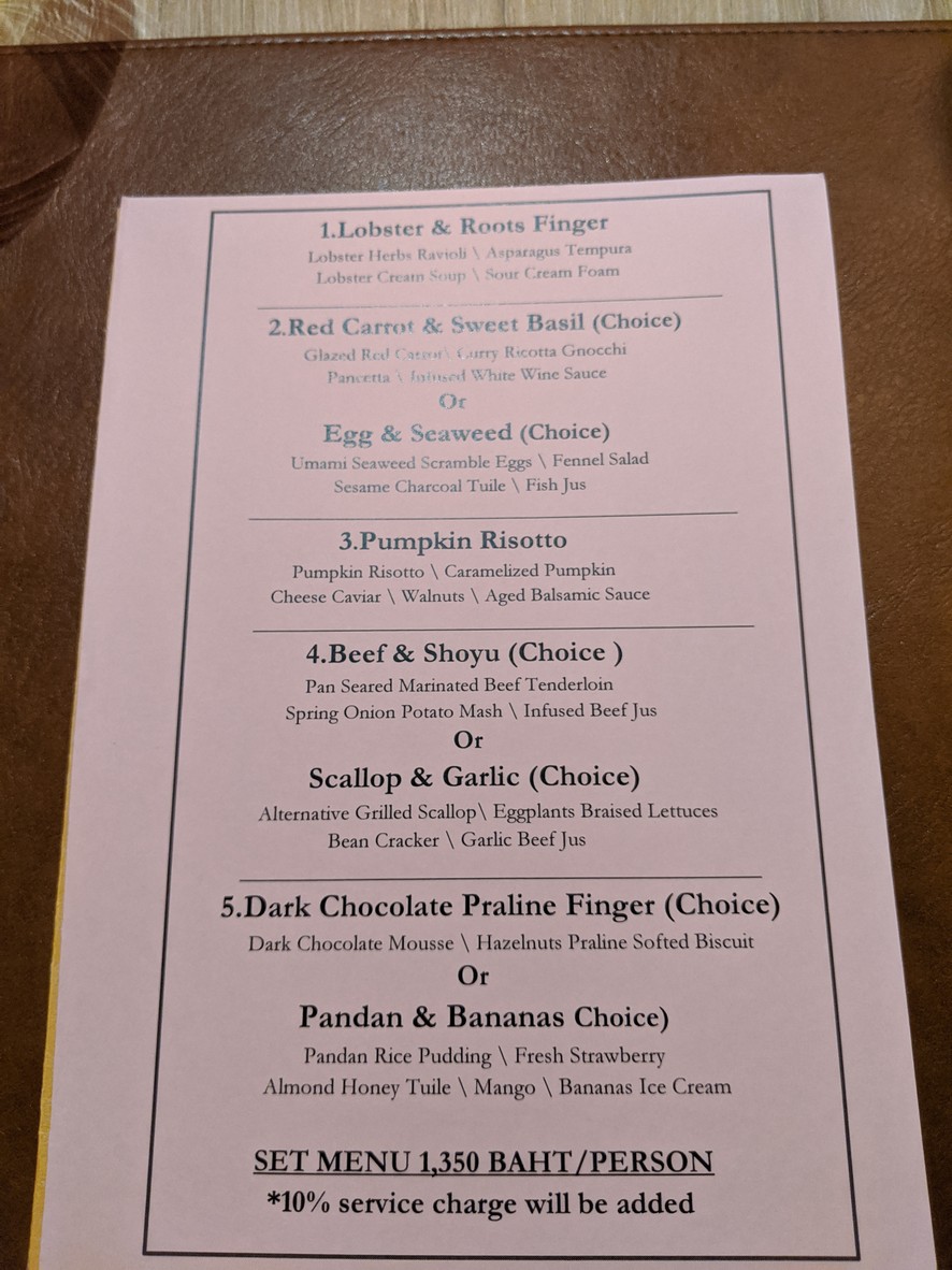 La Table De Tee menu 2
