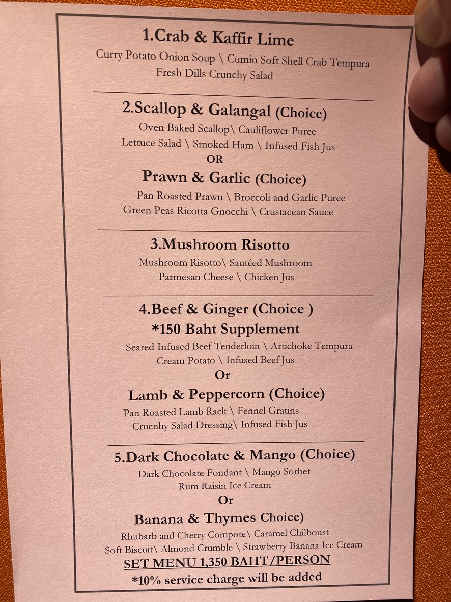La Table De Tee menu 3