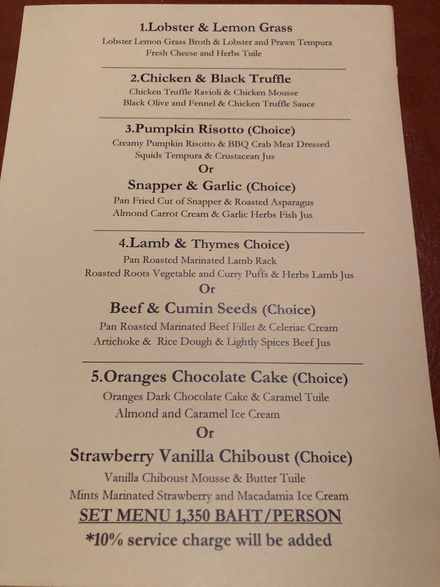 La Table De Tee menu 4