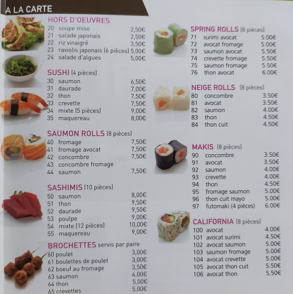 Chez Janny menu 2