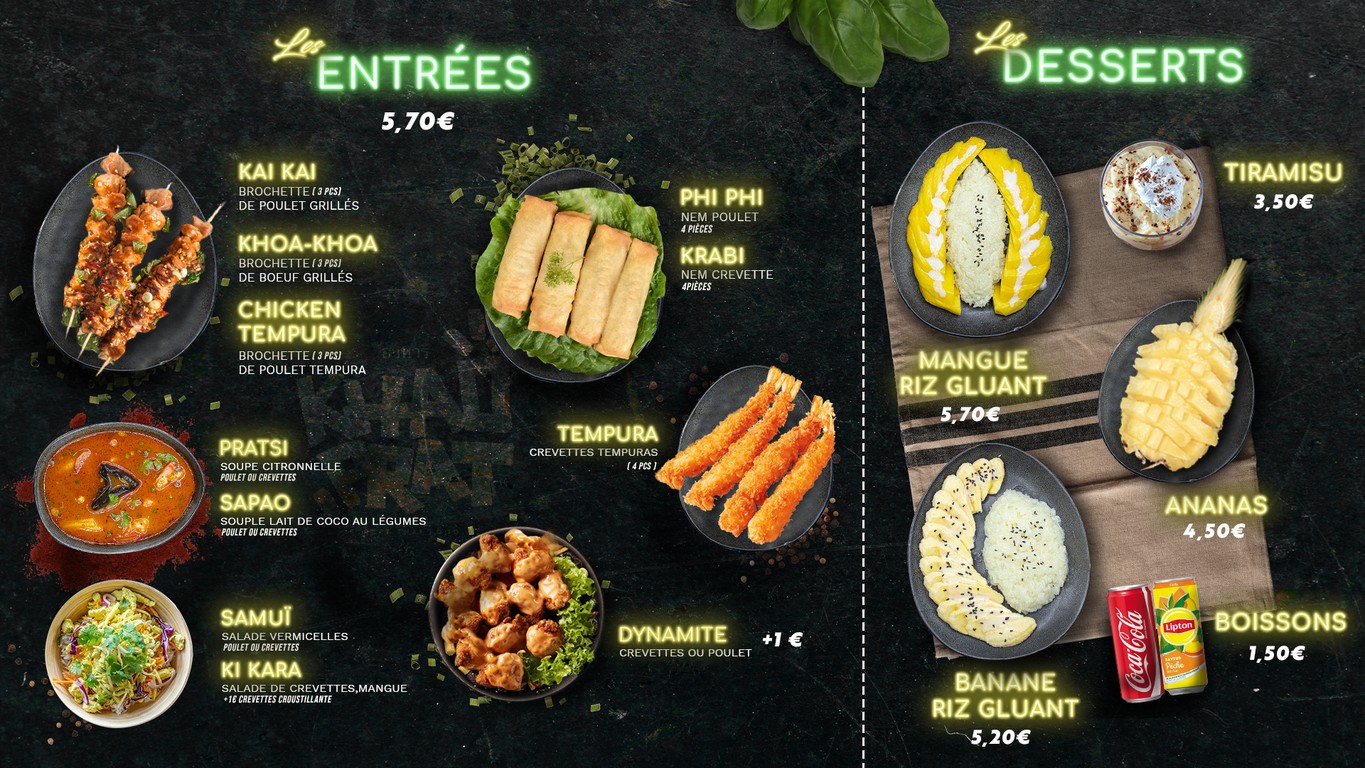 Khao Prat menu 1