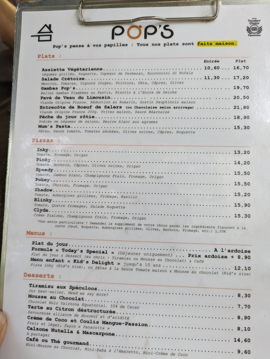 Café Ranelagh menu 1