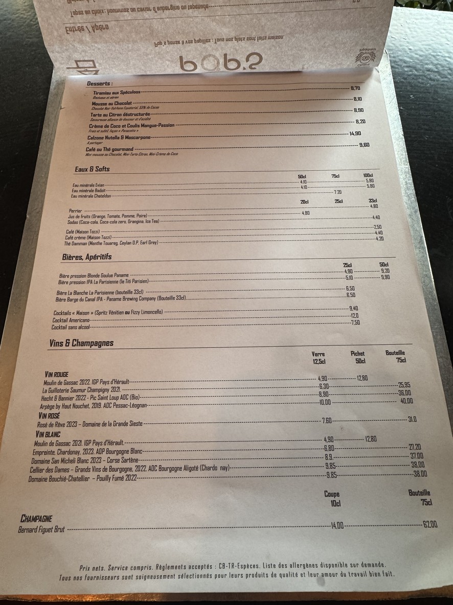 Café Ranelagh menu 2