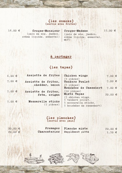 L'Écurie menu 4