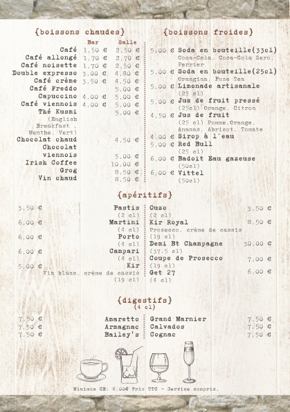 L'Écurie menu 5