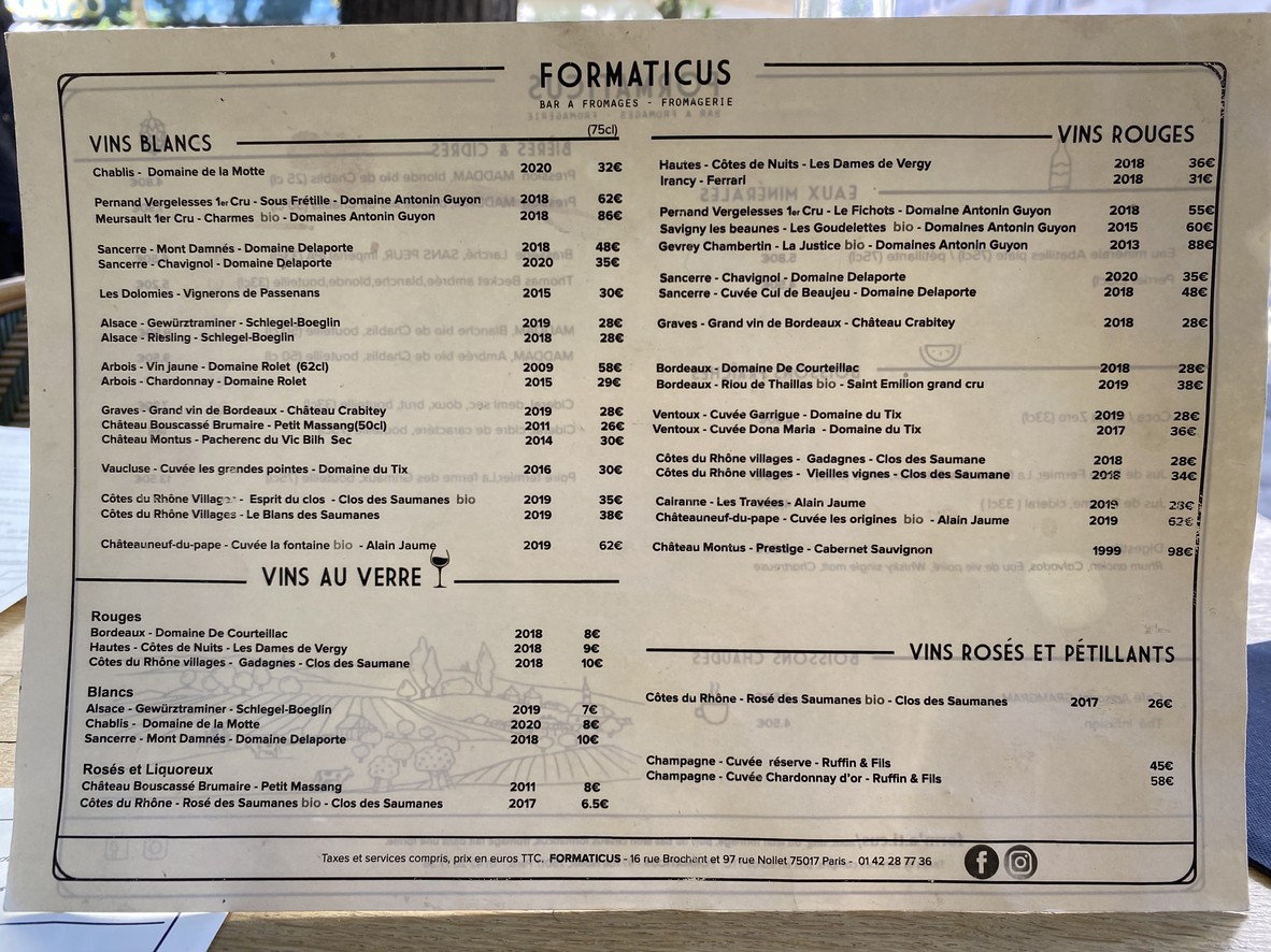 Formaticus - Bar à fromages / Fromagerie menu 3