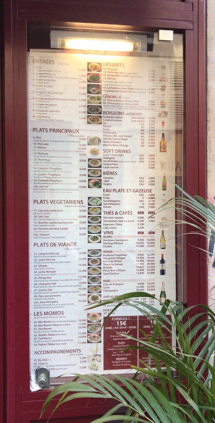 Kalsang menu 1